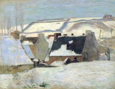 Breton Village in the Snow by Paul Gauguin
